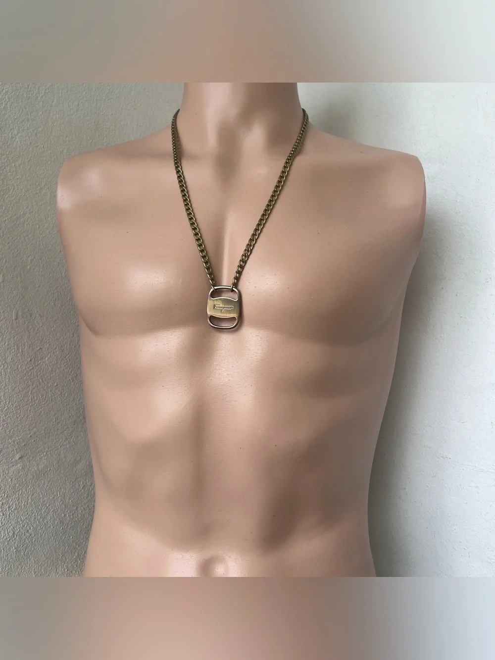 Men’s Ferragamo Hardware Necklace | Bronze 25” Chain